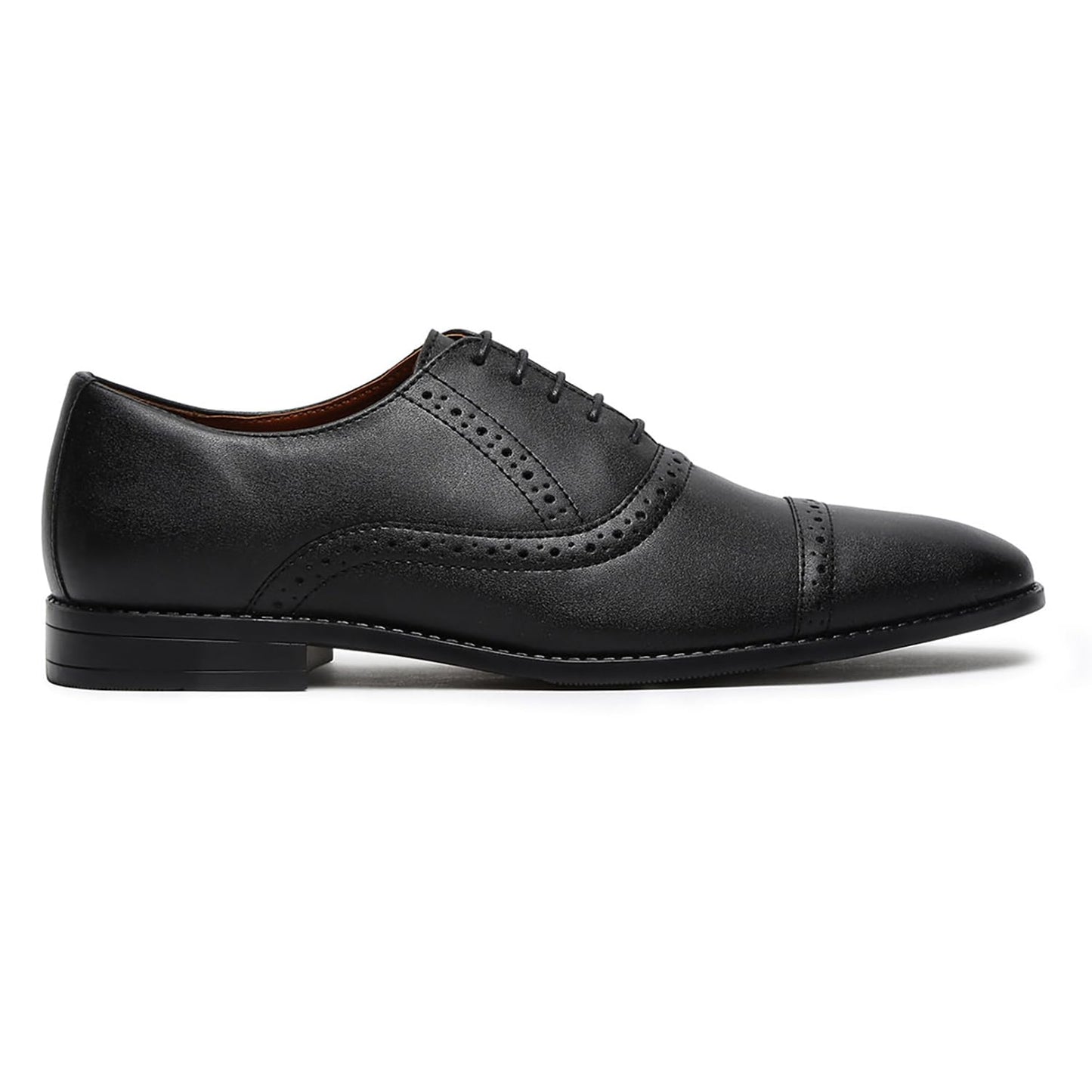 LOUIS STITCH Men's Black Formal Lace-up Oxford Shoes for Men | Solid Design | Ideal for Formal, Business Casual, and Parties (LSRG_OX) | UK-9
