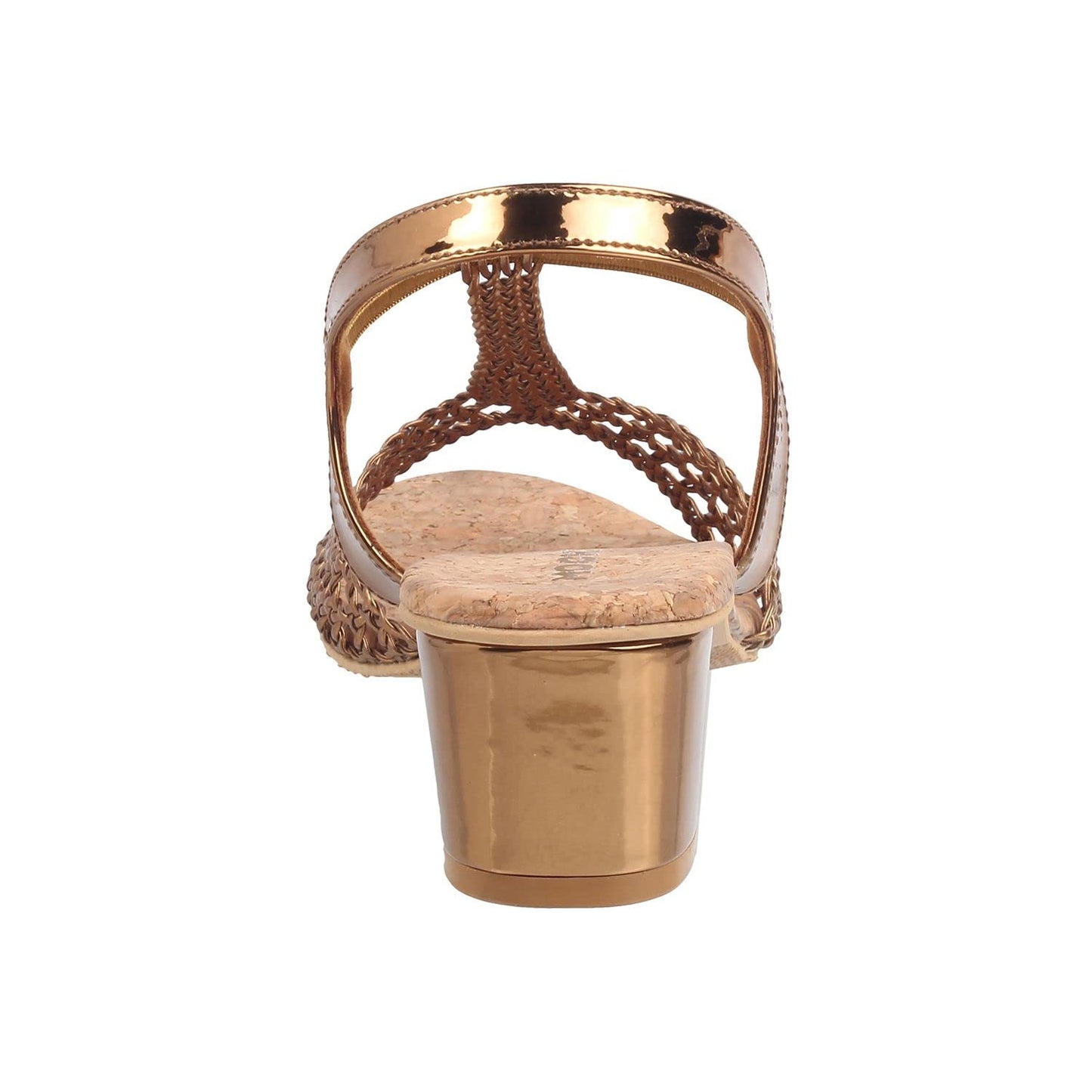 Mochi Women Ant Gold Block Heel Sandal UK/5 EU/38 (40-7)