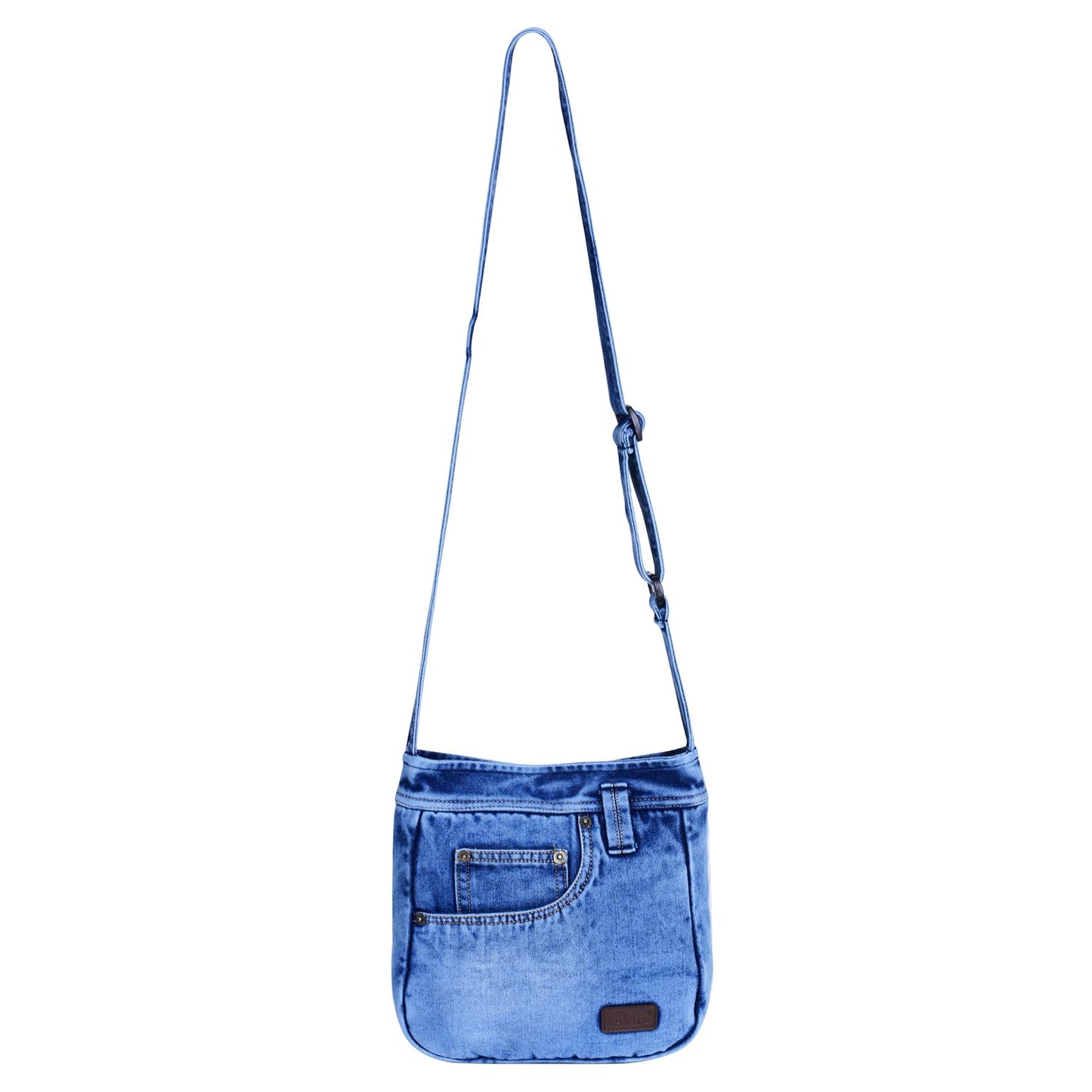 ZAINTO® Light Blue Denim Sling Bag for Women | Stylish Small Crossbody Shoulder Bag for Daily, Office & Casual Use | Eco-Friendly Premium Fabric | Casual Fashion Purse with Pocket Detailing