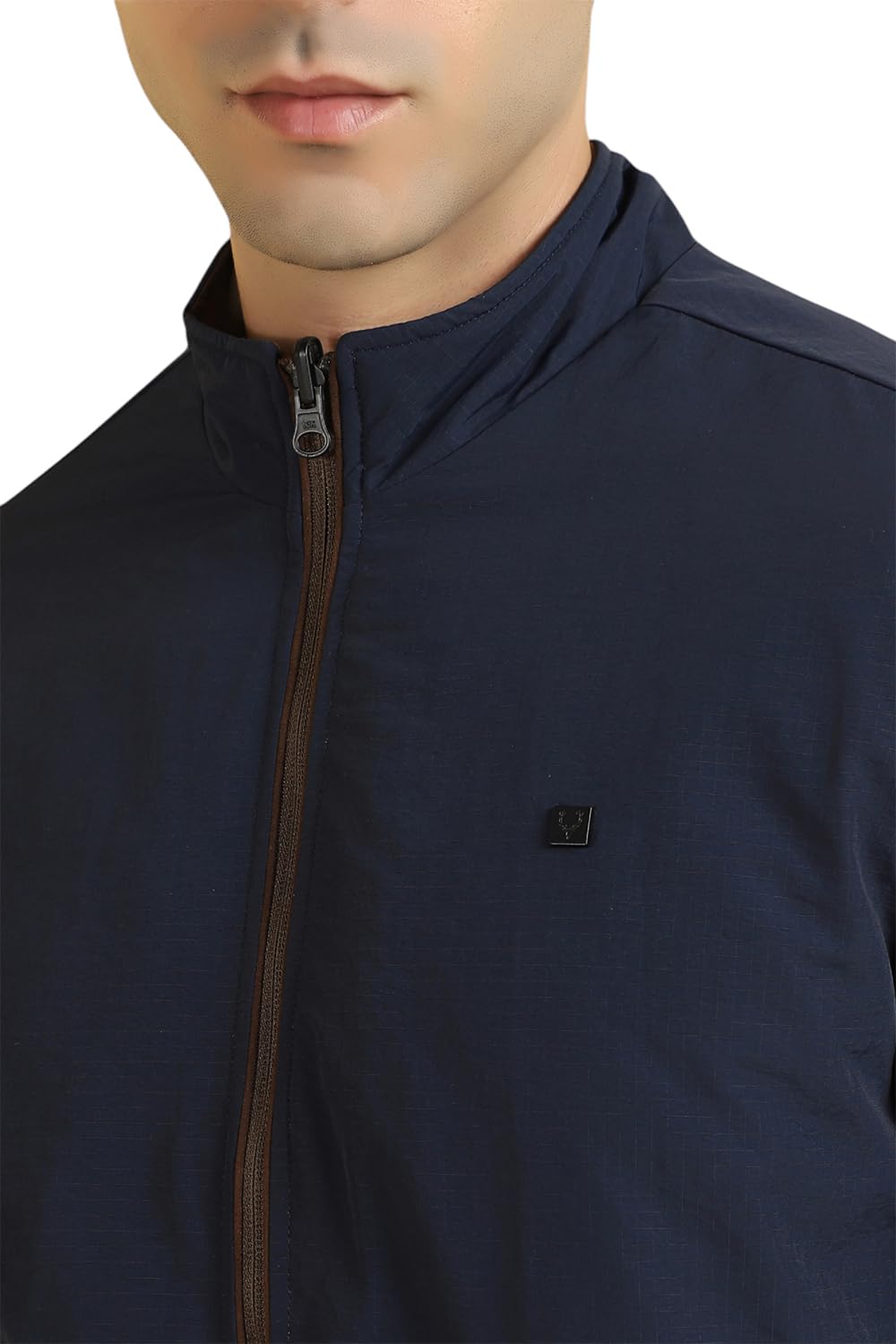 Allen Solly Men's A-Line Coat (ASJKMJBOFZ41125_Navy