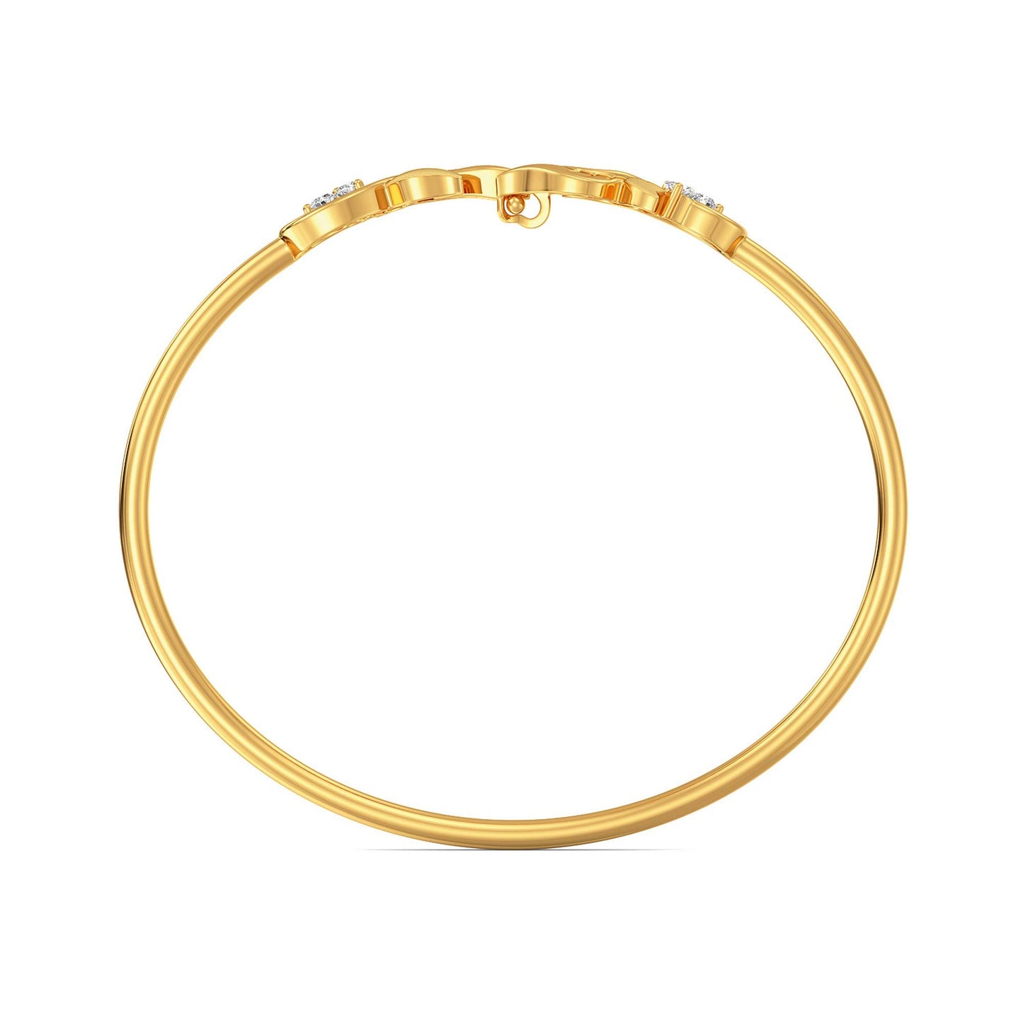 Joyalukkas 22k (916) Purity | BIS Certified | Slim Floral-leaf Beautiful Gold Bangle For Women