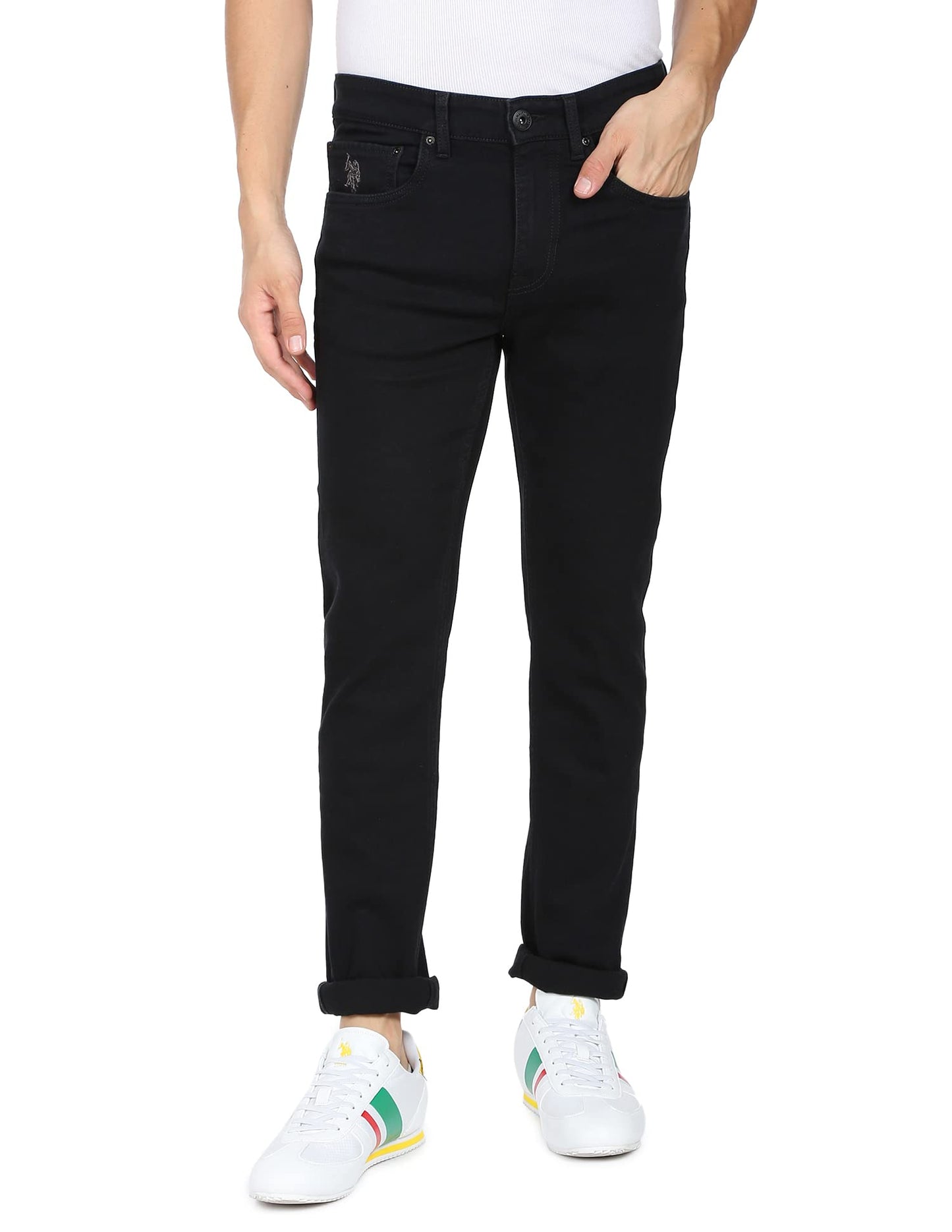 U.S. POLO ASSN. Men's Skinny Jeans (UDJENO1021_Black