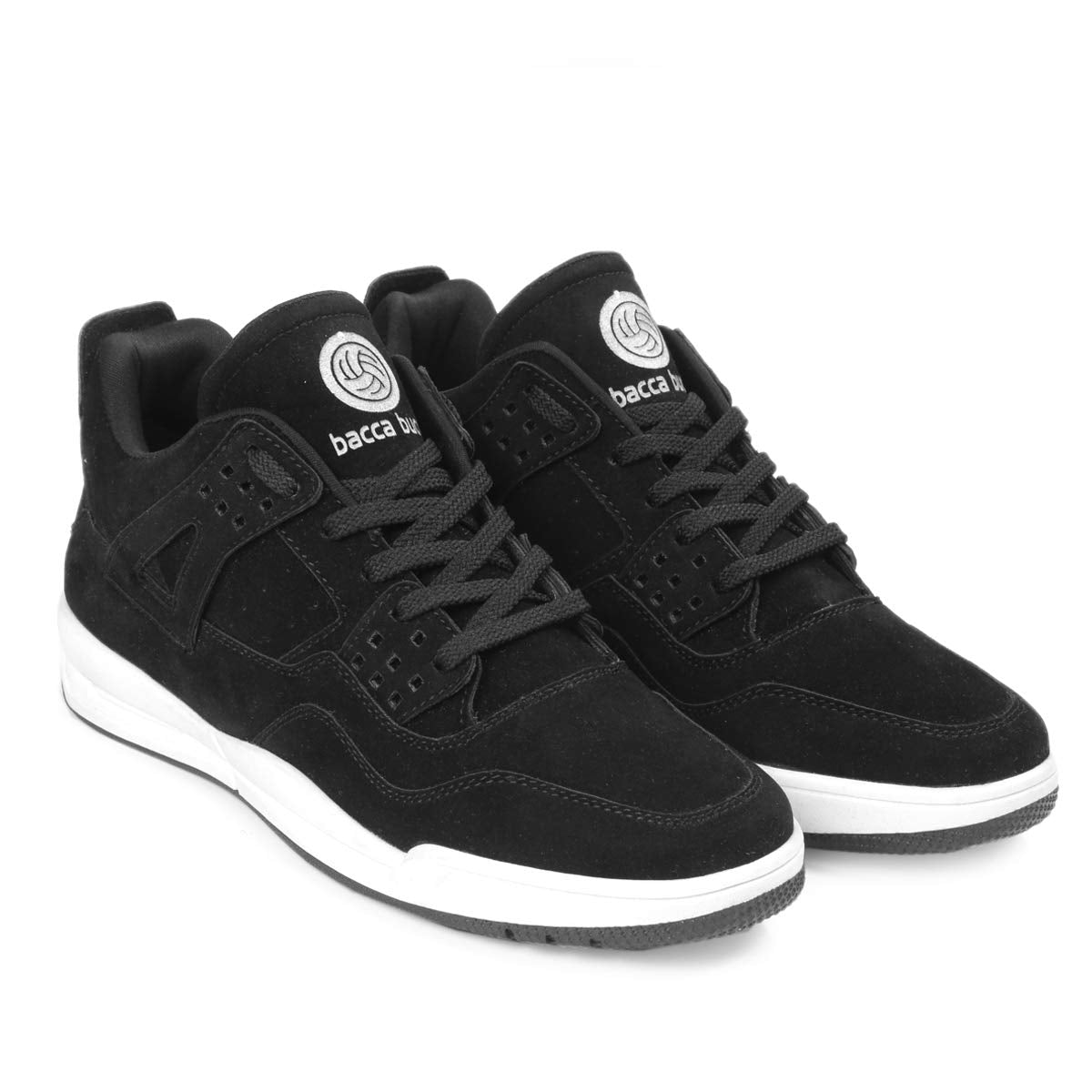 Bacca Bucci Men's Ultraforce Mid-top Athletic-Inspired Retro Fashion Casual/Outdoor Sneakers - Black, Size UK8