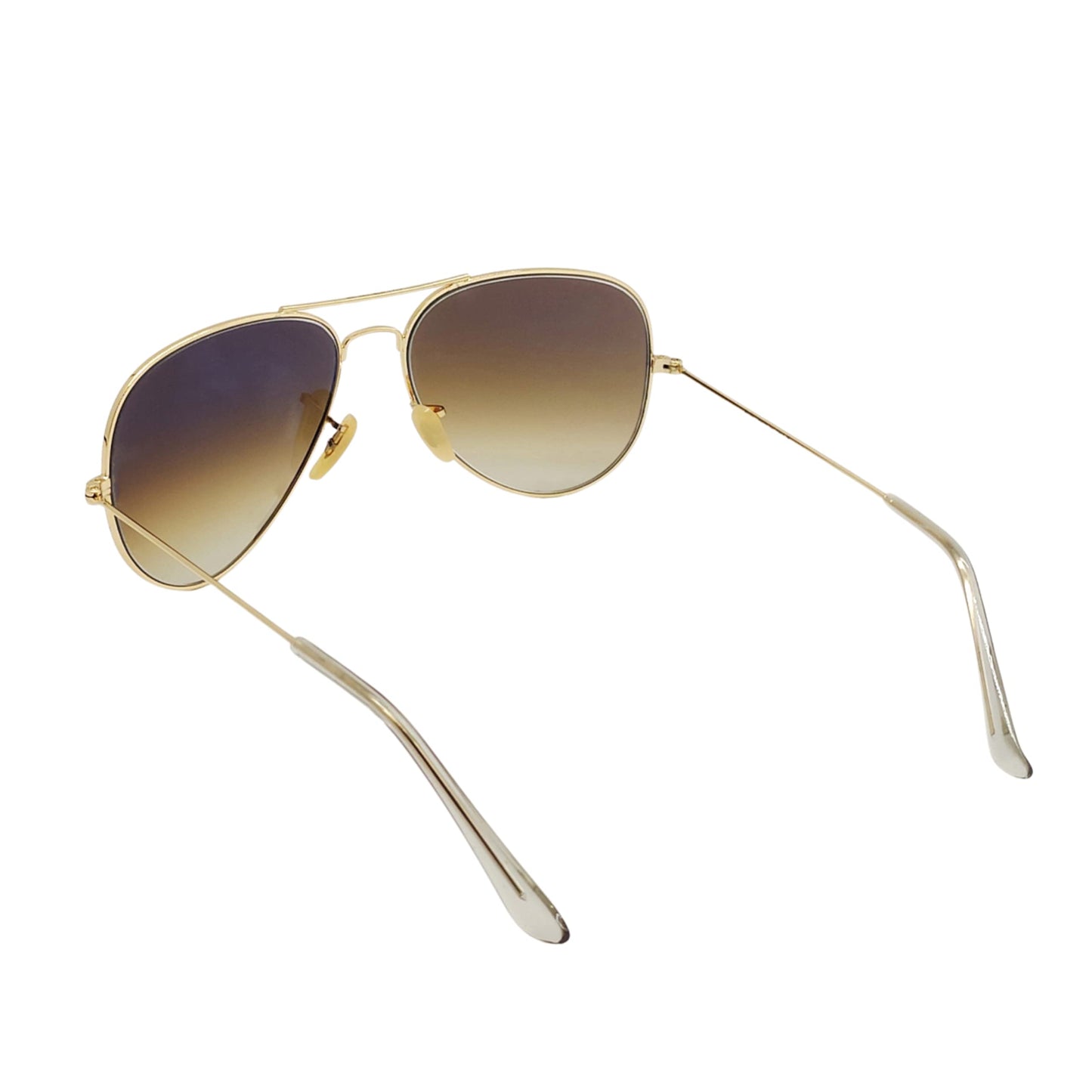 Louis Kouros Armstoner Aviator Classic 3026 sunglasses | Gold Frame | Brown Gradient Lens | Mirror Lens | 400 UV Protection | Medium