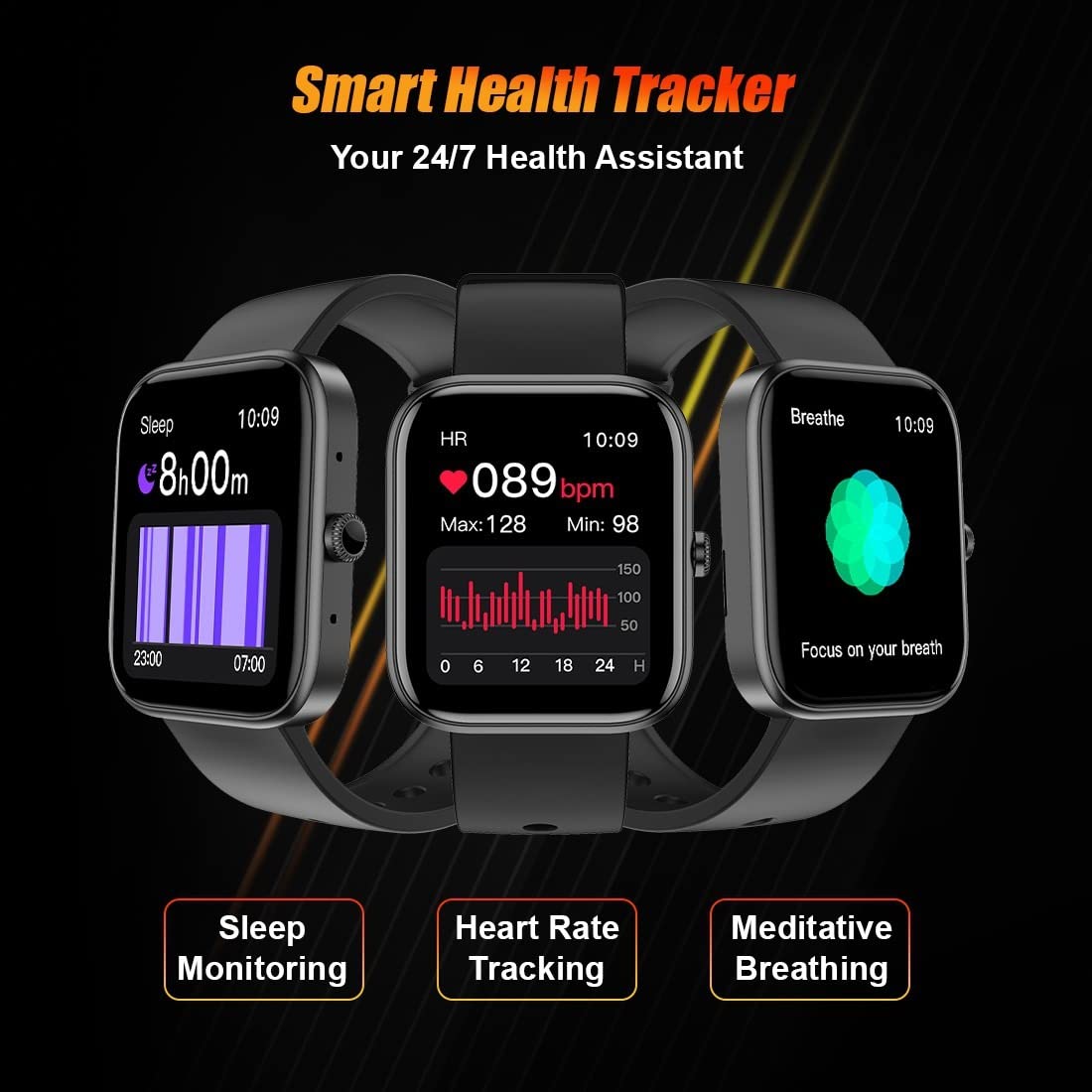 Fire-Boltt Ninja Call 2 Bluetooth Calling Smartwatch with 27 Sports Mode (Black) Free Size