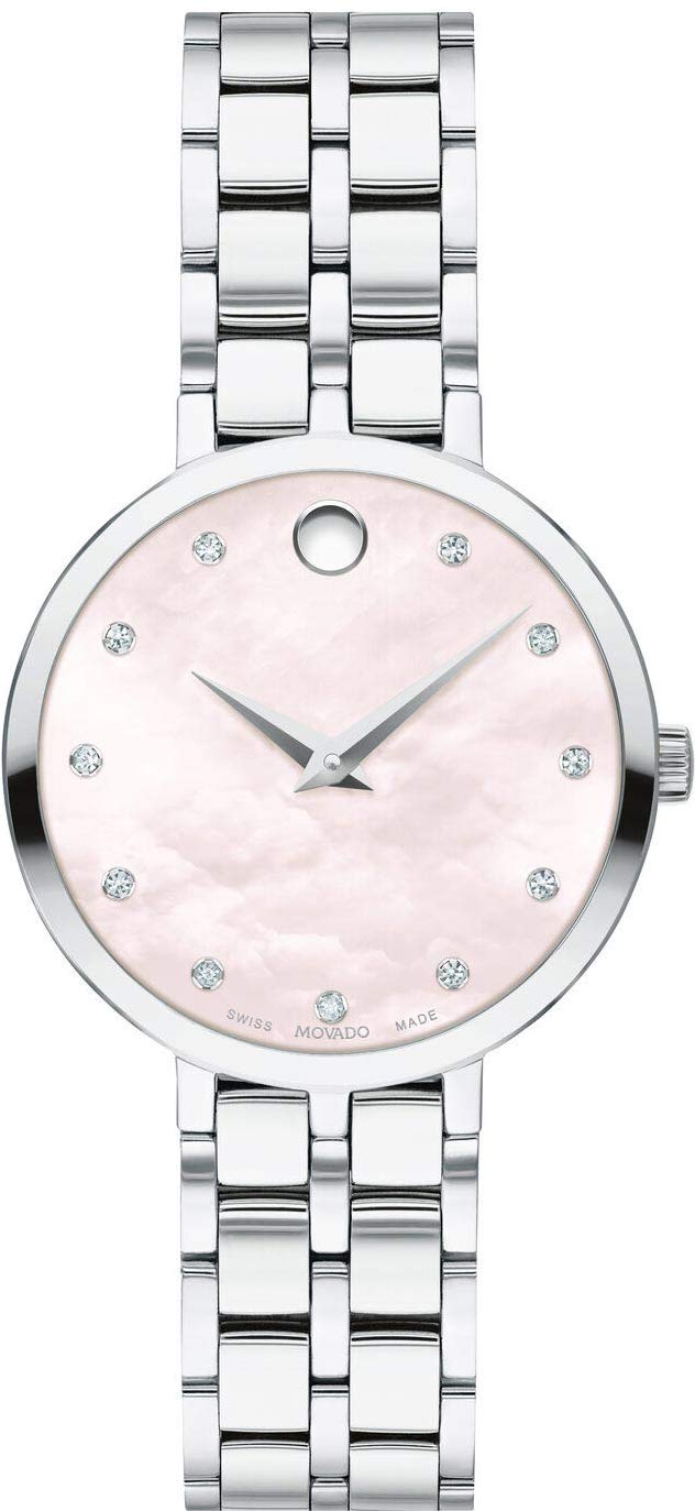 Movado Analog Mother of Pearl Dial Women's Watch-607322