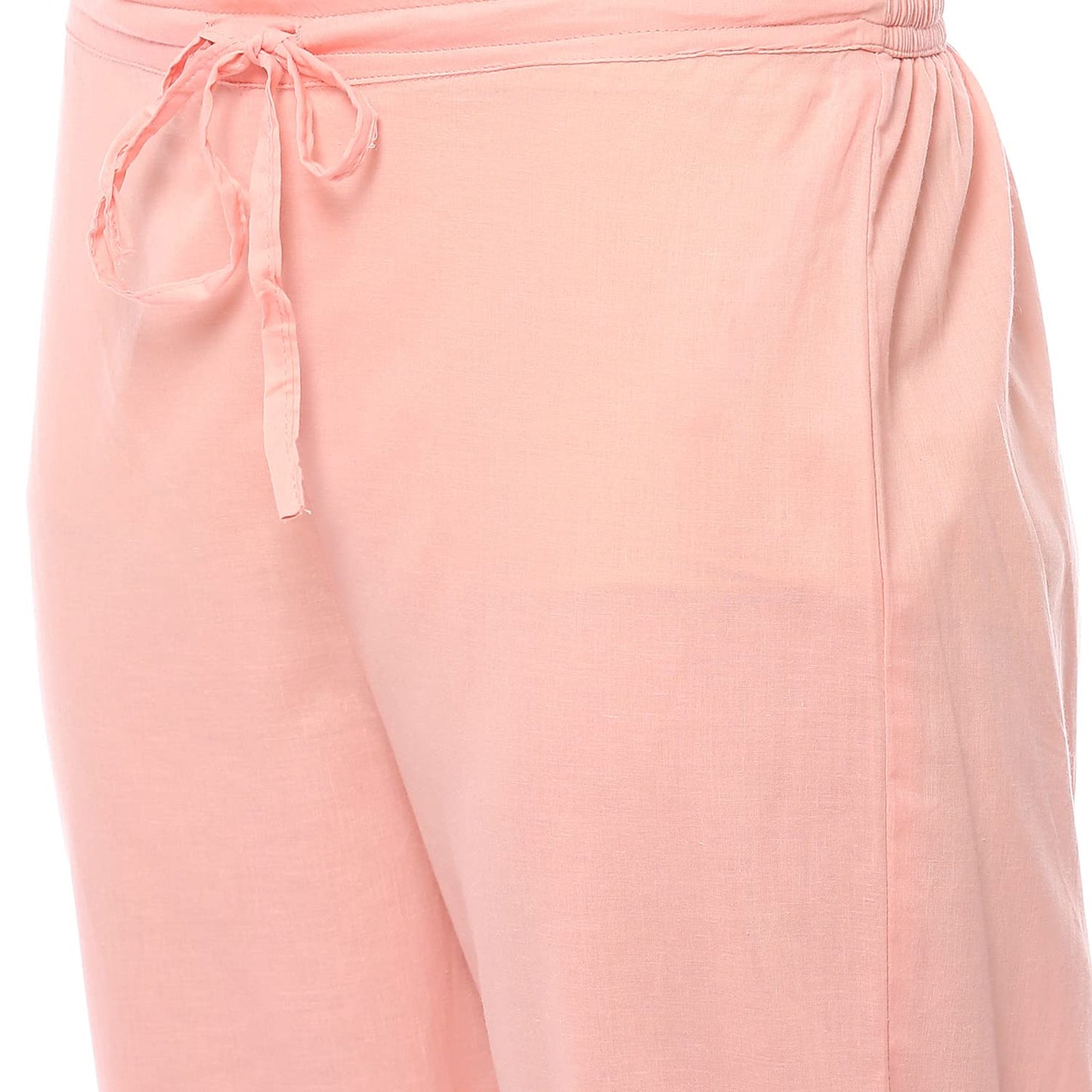 BIBA WOMEN EMBROIDERY NARROW SALWAR KURTA DUPATTA(SKDASSORTED8491_BLUSH PINK_46)