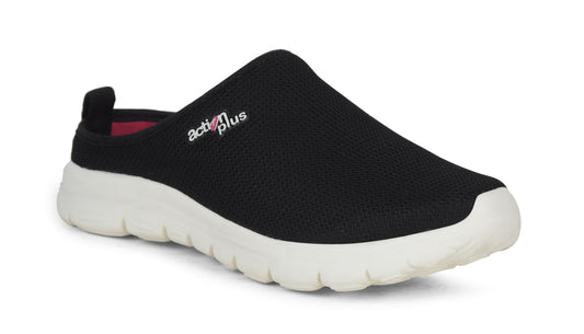 Action Women Black Pink Mules APTW0115BKPK09