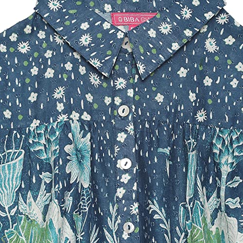 Biba Girls Printed Kid(KW4916_Blue_11)