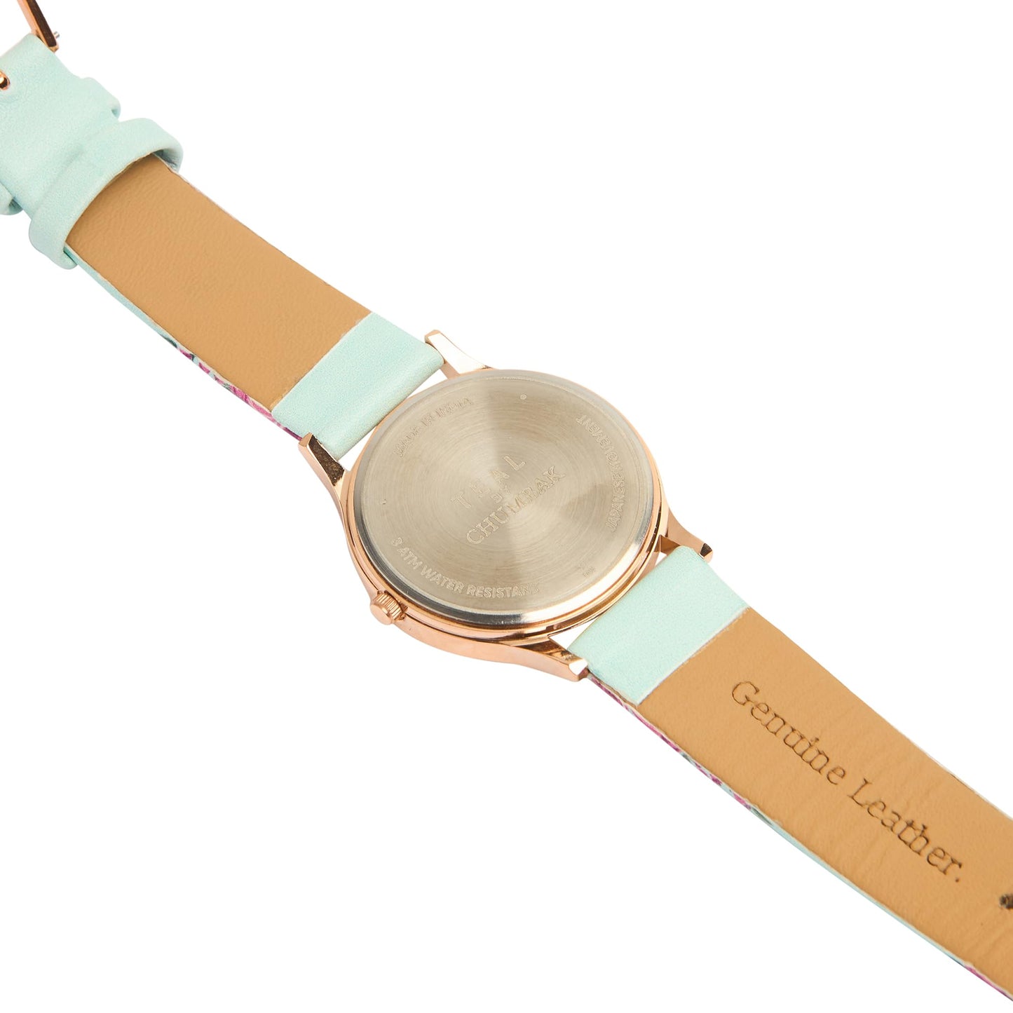TEAL BY CHUMBAK Round Dial Analog Watch for Women|Jungle Flowers Collection| Printed Vegan Leather Strap|Gifts for Women/Girls/Ladies |Stylish Fashion Watch for Casual/Work