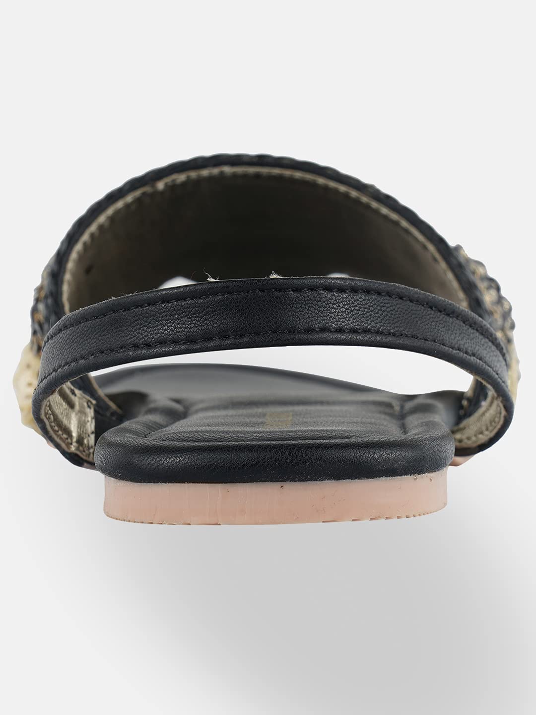 Marc Loire Women's Embroidered and Embellished Flat Fashion Sandals (Black, 5)