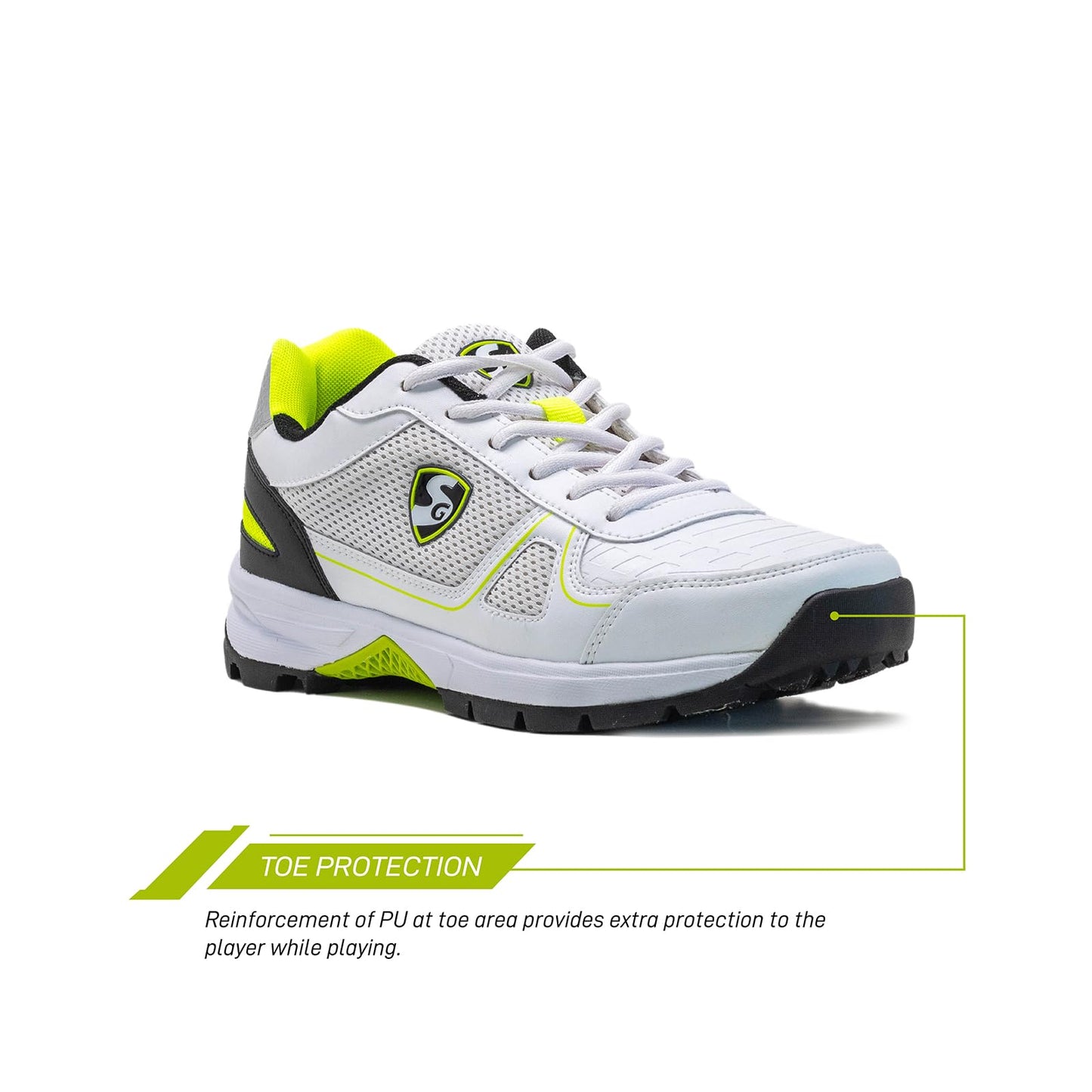 SG Men's Shoes Scorer 6.0 White/Black/Lime No 8