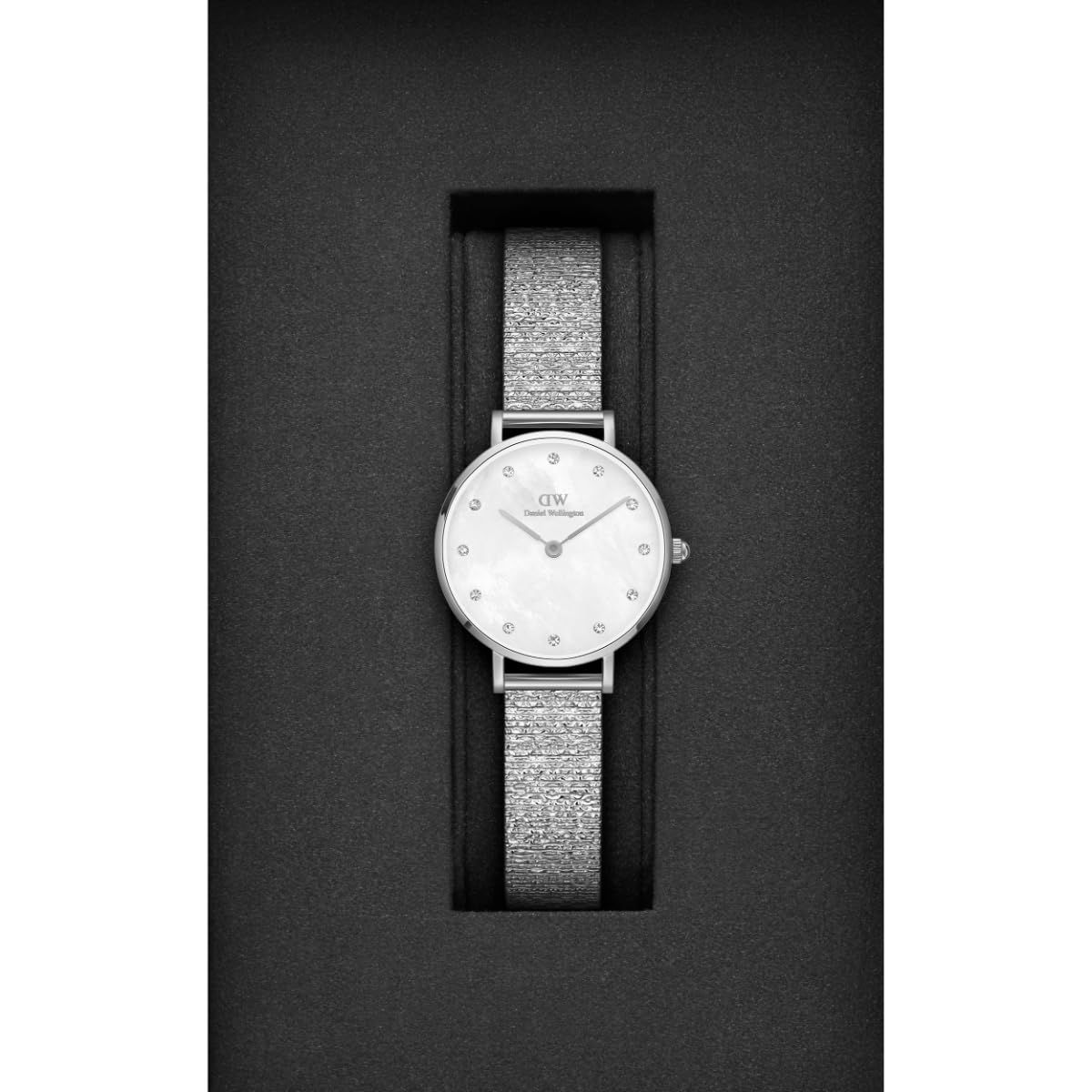 Daniel Wellington Petite Women Mother of Pearl White Round Dial Analog Watch - DW00100592K