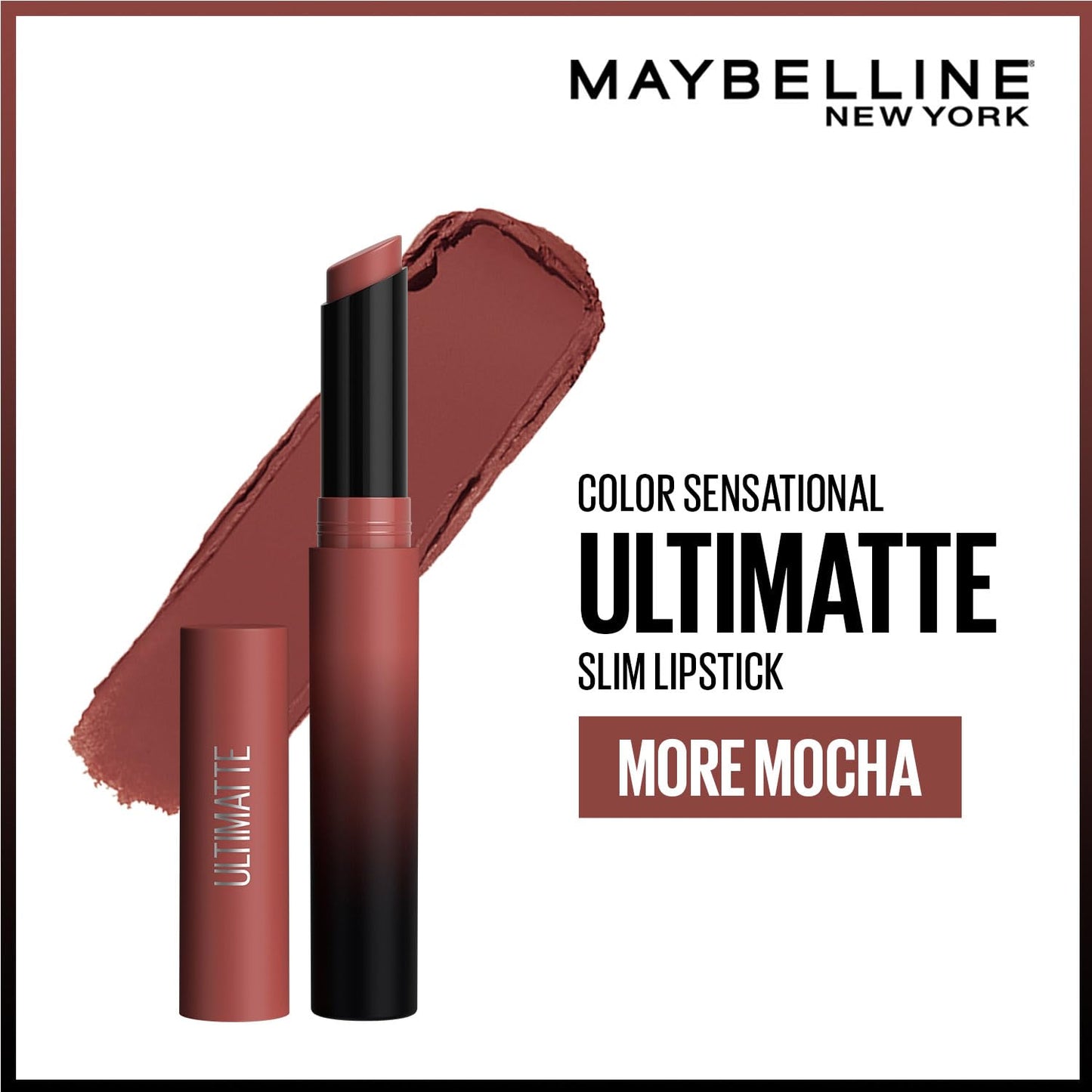 Maybelline New York Color Sensational Ultimatte Lipstick, More Mocha, 1.7g
