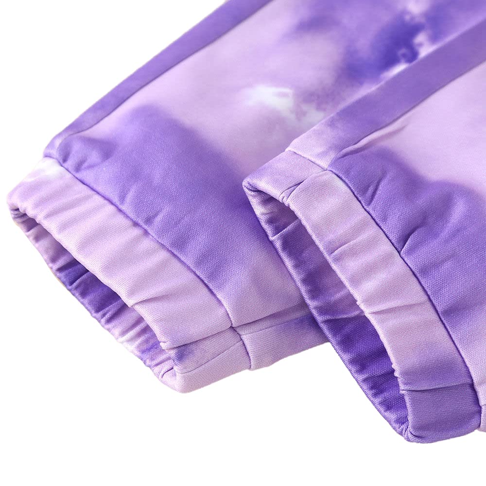 Hopscotch Cotton Girls Text Printed Top Joggers Set In White Color for Ages 6-7 Years