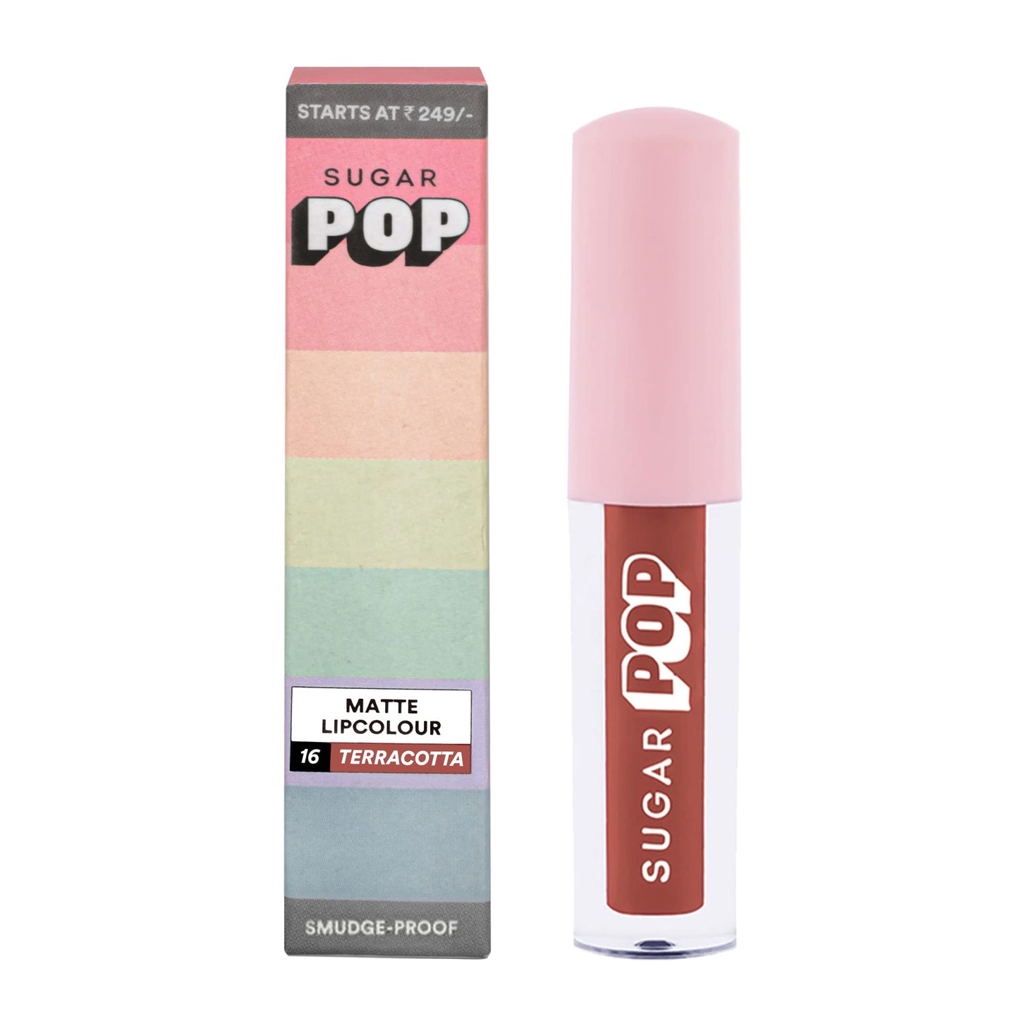 SUGAR POP 2 in 1 Matte Lipcolour Combo, Richly pigmented, Long-lasting, Ultra Matte, Smudge-Proof,10 Rosewood & 16 Terracotta, Super Lip Kit Combo