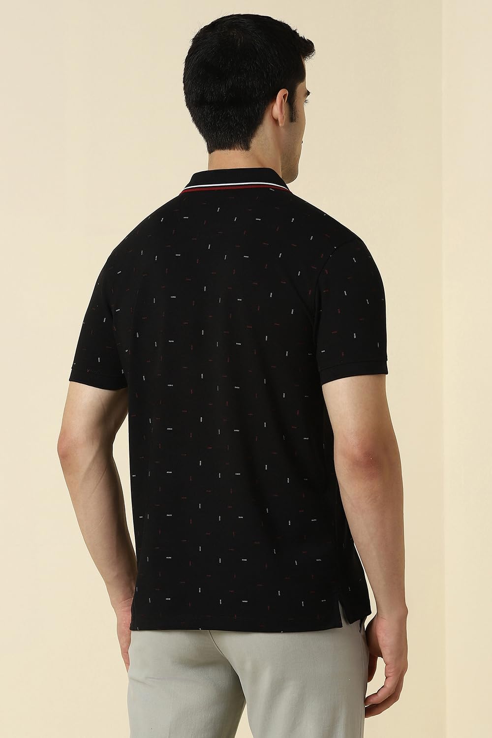 Allen Solly Men's Regular Fit T-Shirt (ASKPQRGFT05455_Black