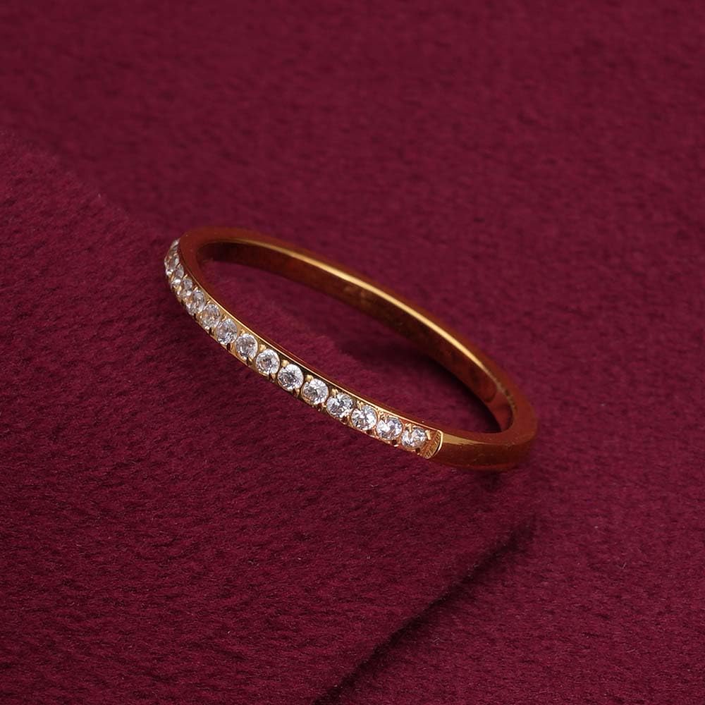 PALMONAS Sparkling Serenity Gold Ring for Womens - Waterproof & Anti-Tarnish