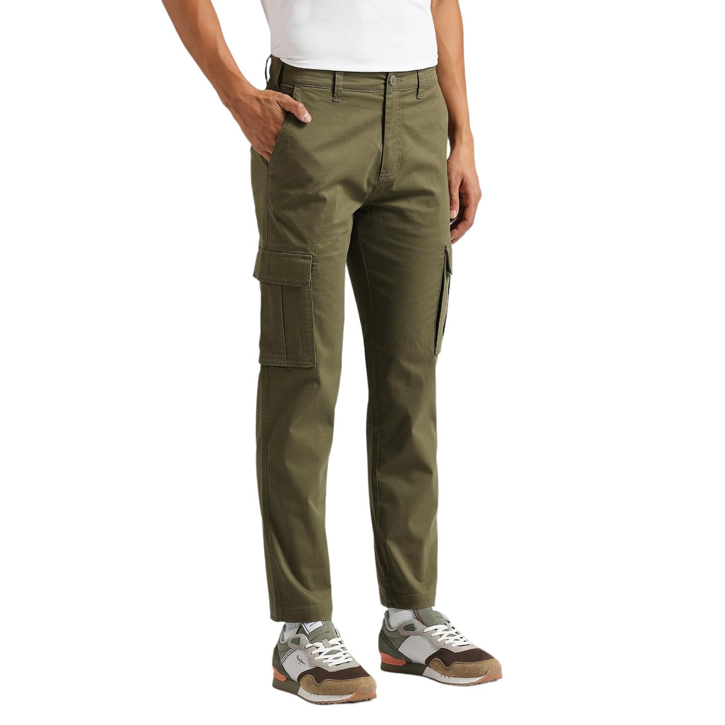 Pepe Jeans Men's Slim Pants (PM211888_Olive Green