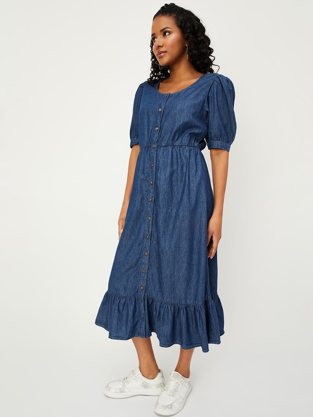 max Women Denim Midi Dress (NYRA1DMID Blue)_L