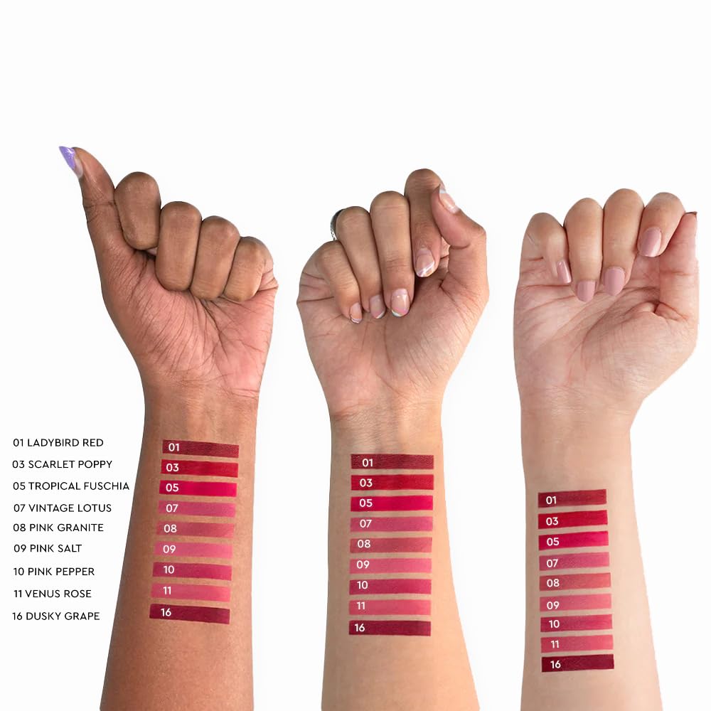 Kiro Non-Stop Airy Matte Liquid Lipstick - Nude Lily (Blush Pink), 5ml | Super-Pigmented, Long-Lasting, hydrating | Waterproof, Smudge-Proof, Lightweight | Infused with Avocado & Apricot Oil