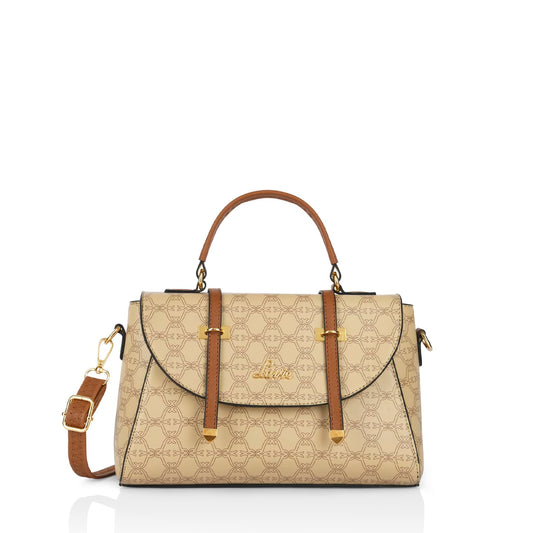 Lavie Women's Mono Beech Flap Satchel Bag for Women | Satchel Handbag for Work | Ladies purse | Stylish Shoulder Bag | Gift for Women