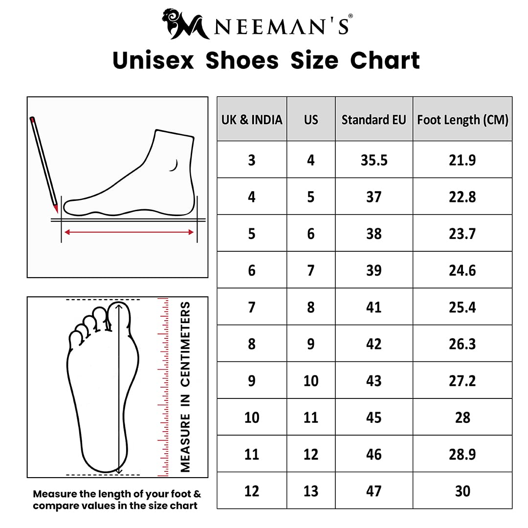 Neeman's The White Pop Sneakers for Men | Comfortable & Flexible EVA Sole | Grey/Blue UK9