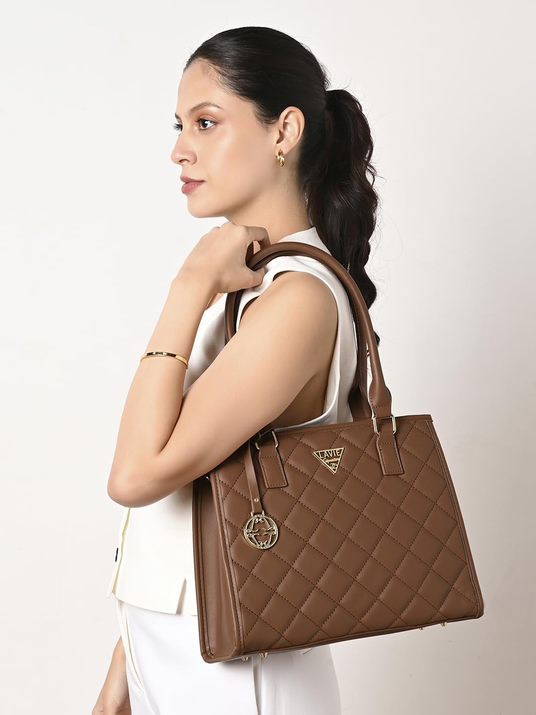 Lavie Signature Women's California Satchel Handbag for Women | Satchel Bag for Work | Ladies purse | Stylish Shoulder Bag | Gift For Women