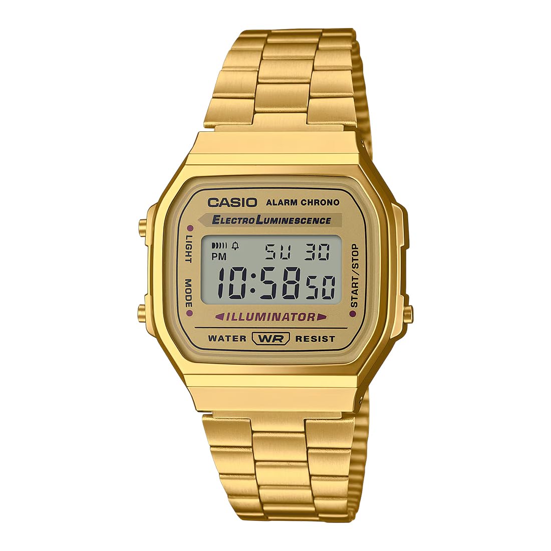 Casio Vintage A168WG-9WDF Digital Gold Dial Unisex (D169)