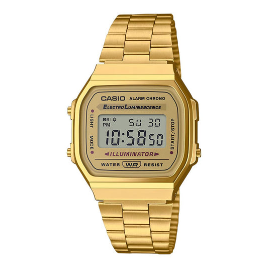 Casio Vintage A168WG-9WDF Digital Gold Dial Unisex (D169)
