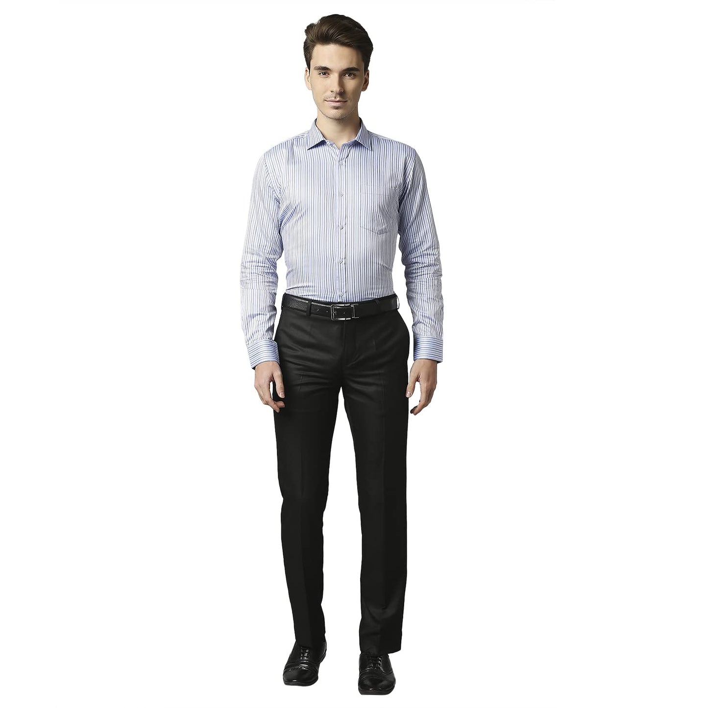 Park Avenue Black Trouser (Size: 34)-PMTX06505-K8