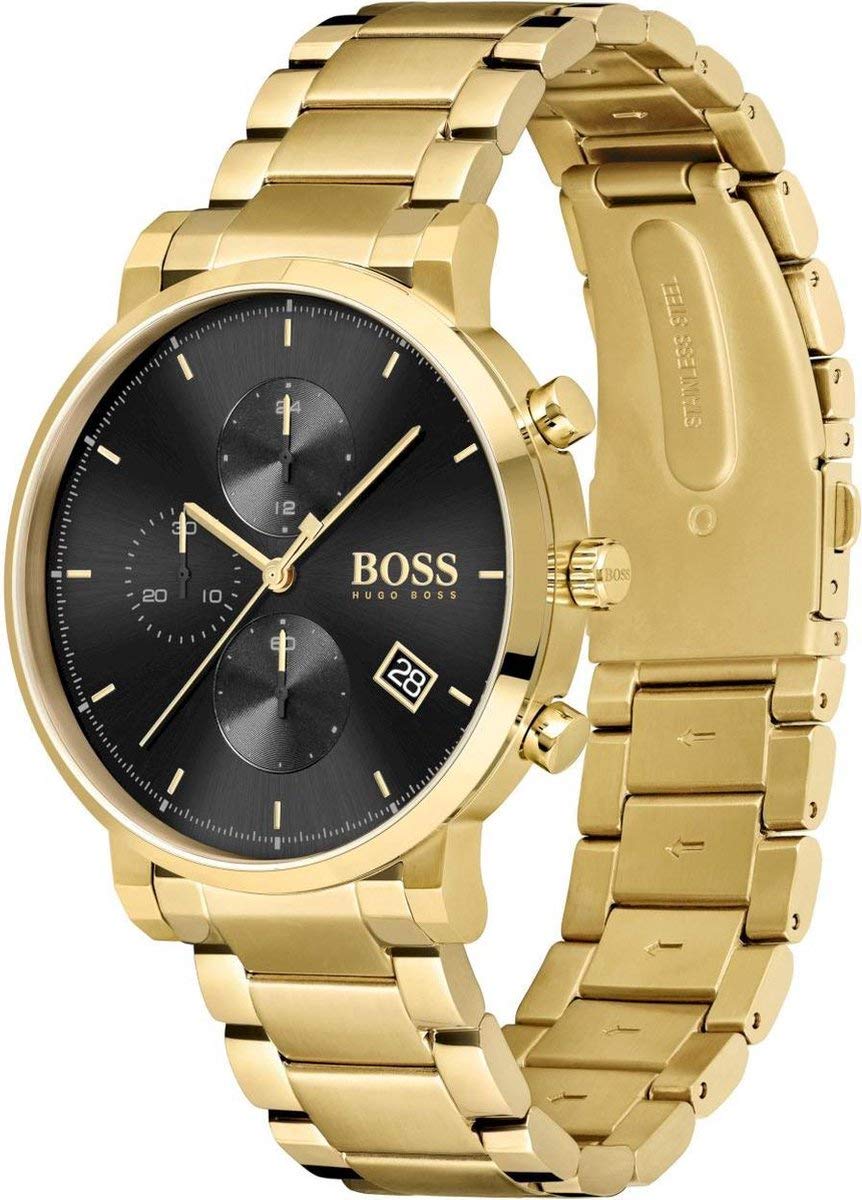 Hugo Boss Stainless Steel Analog Black Dial Men's Watch-1513781