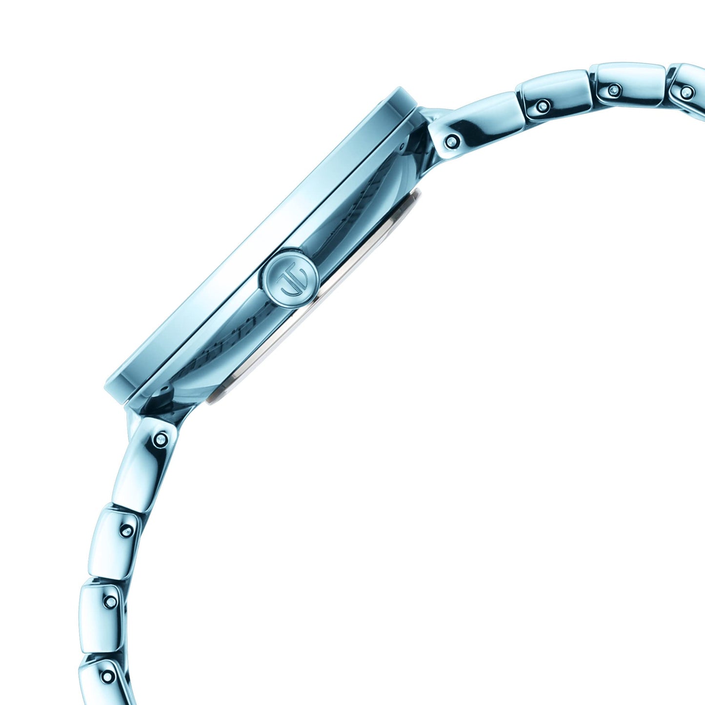 Titan Quartz Analog Blue Dial Stainless Steel Strap Watch for Women-NS95162QM02