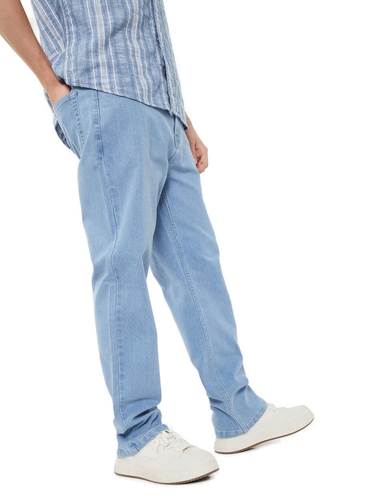 Max Men Washed Straight Fit Jeans (Blue_38)