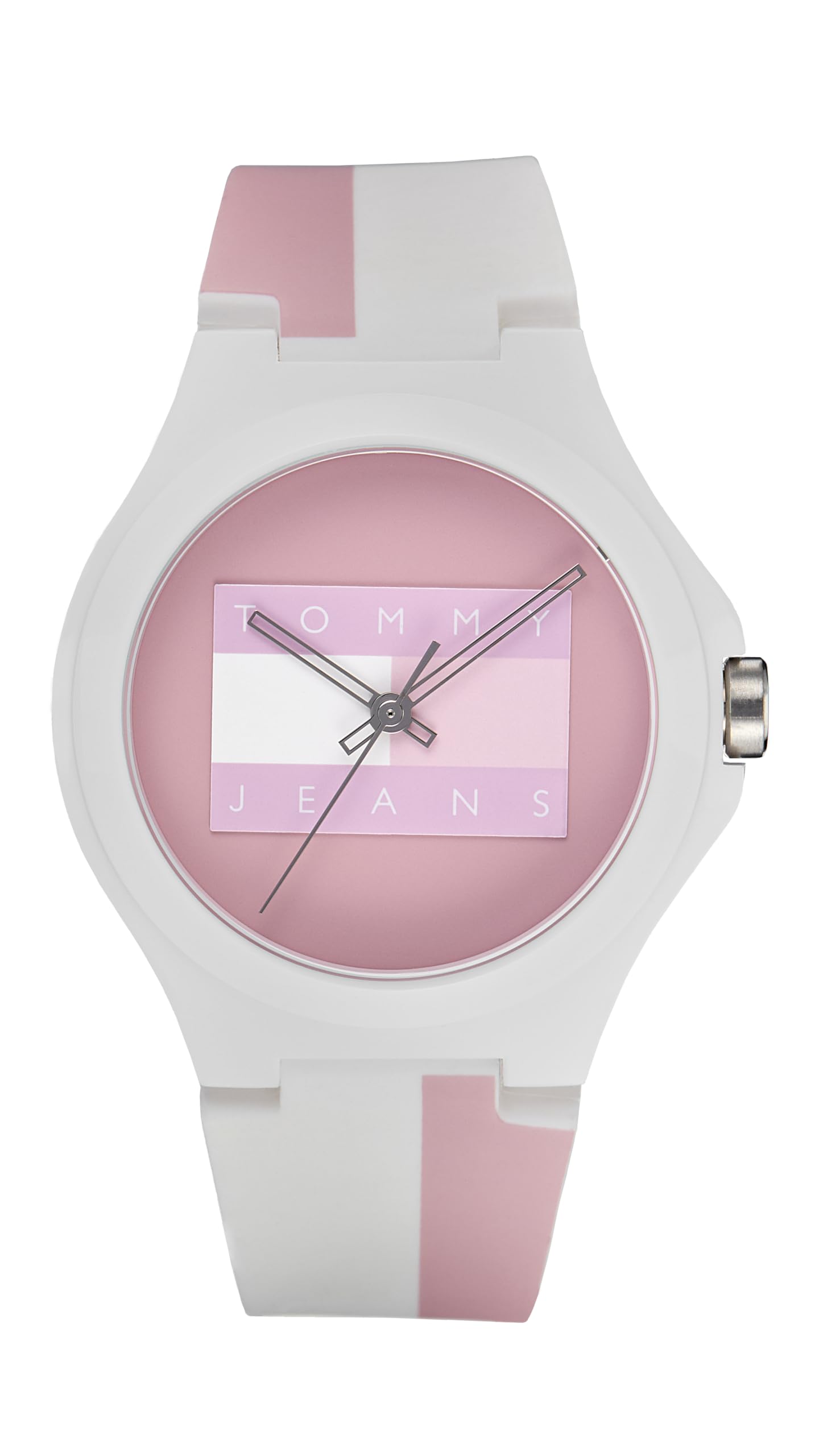 Tommy Hilfiger Berlin Quartz Pink Dial White Silicone Strap Analog Watch for Unisex