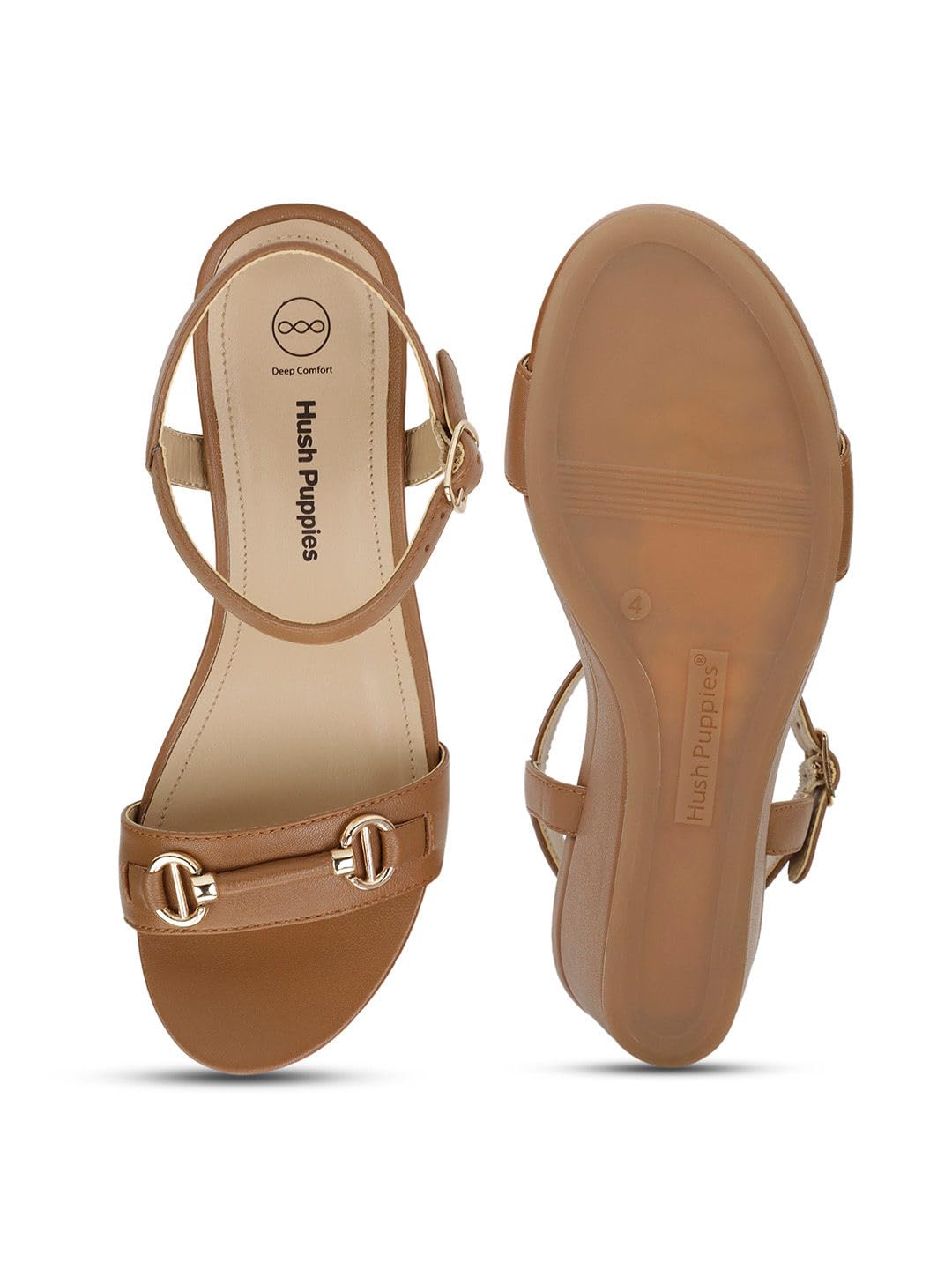 Hush Puppies Women Wedge Heel Sandals - Tan (3Uk)