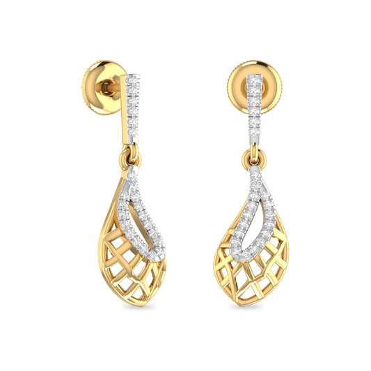 PC Jeweller The Murchadh 18KT Yellow Gold and Diamond Stud Earrings for Women