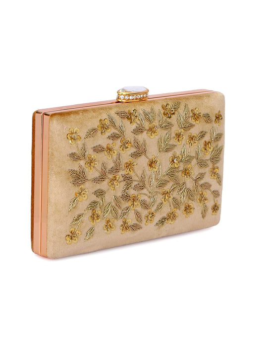 TOOBA Girl's Clutch (Gold Embroidered)