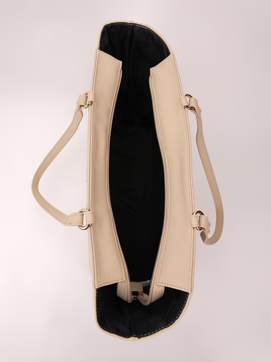 Tommy Hilfiger Solid Beige Pu Tote Bag