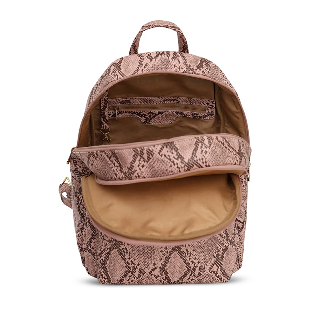 Caprese Cosmos Casual Backpack, Medium | Fashion Backpack for Women with Adjustable Strap & Secure Zip Closure | Spacious, Versatile for Everyday Outings and Travel (Blush)