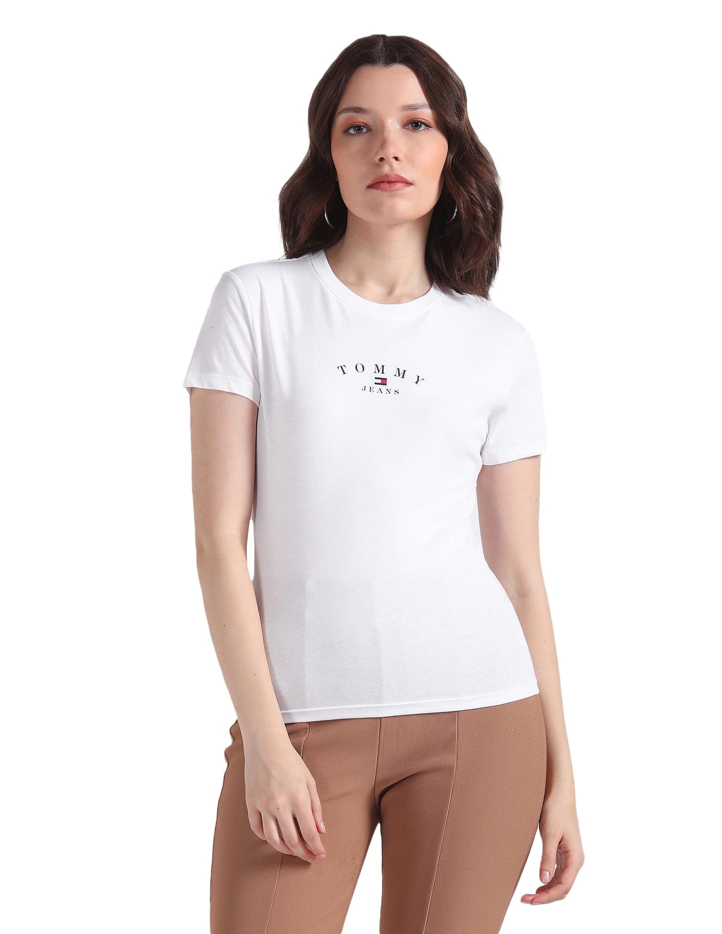 Tommy Hilfiger Womens White Color T-Shirt (M)