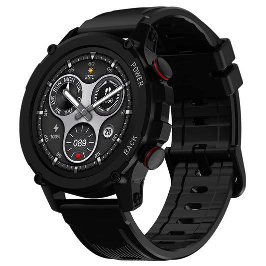 Maxima Max Pro X4+ Rugged Bluetooth Calling Smart Watch 1.32" Round Always on Premium Display with 360x360 px Resolution, AI Voice Assitant, Advance UI, 340 mah Big Battery, HR/SpO2, 150+ Watch Faces