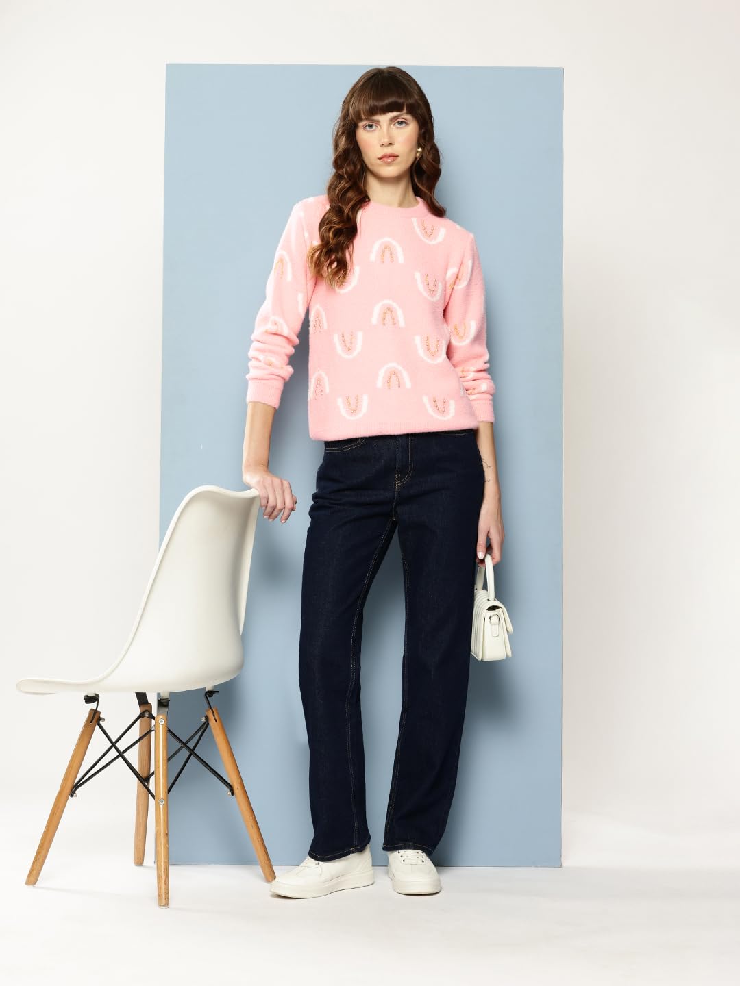 Aarika Womens Winter Wear Peach Colour Embellished Woolen Sweater-(S-L)-(TP-W-WL-MD-09-PEACH-S)