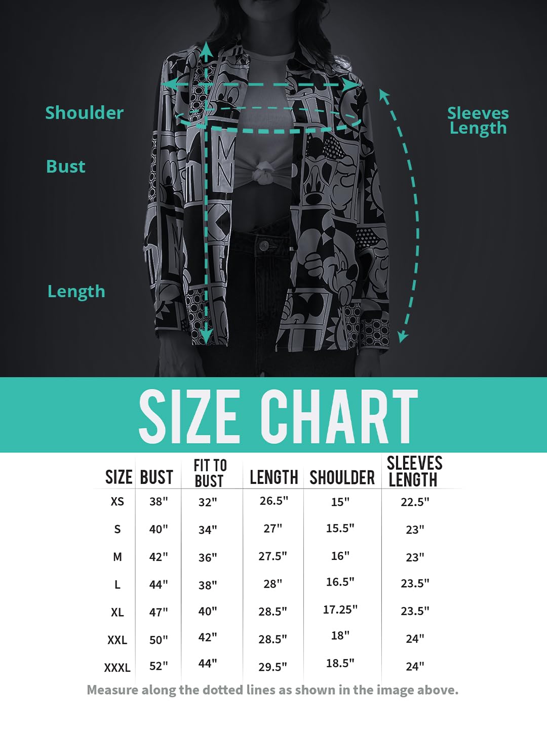 The Souled Store Official Mickey Mouse: Checkered Charm Women and Girls Long Sleeve Collared Neck All Over Print Button Front Regular Fit Shirts Multicolour