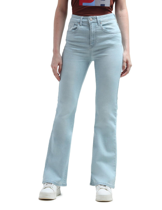 U.S. POLO ASSN. High Rise Flare Fit Jeans (UWAW24JEN184_Blue_28)