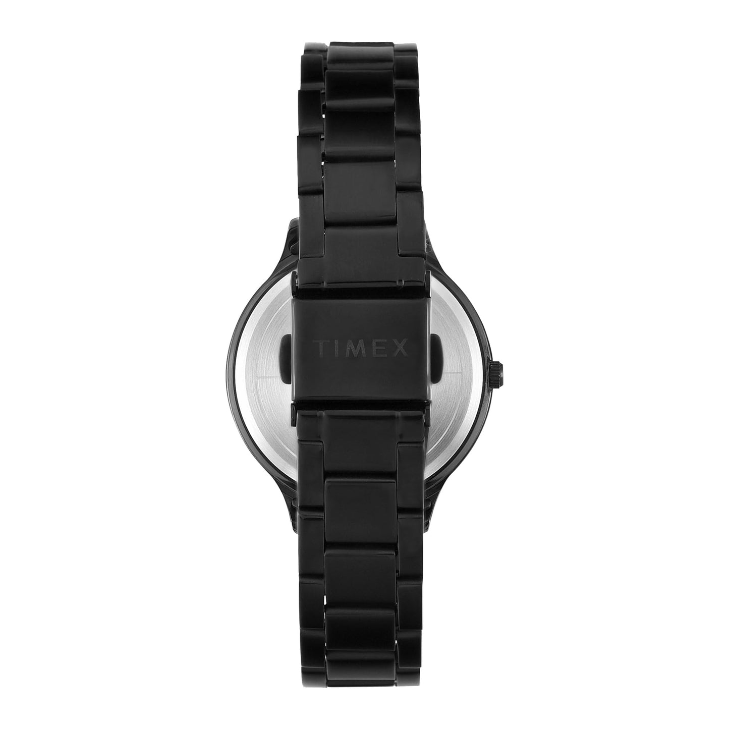 TIMEX Analog Watch for Women with Black Round Dial & Black Stainless Steel Bracelet Band Water Resistant Women's Wrist Watches - TWTL12112