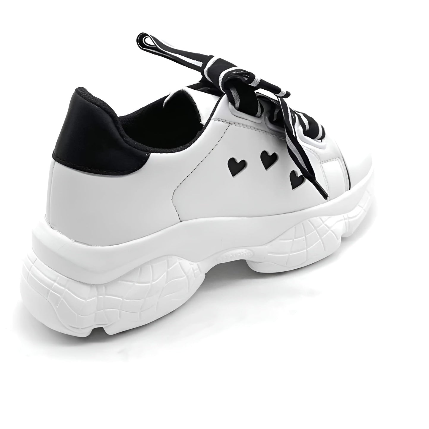 Antox Mid-Top Lace-Up Casual Sneakers Shoes for Womens (Black-36)