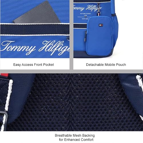 TOMMY HILFIGER 4 Compartment Backpack for Unisex, Blue, GREGORY, 34 Litres