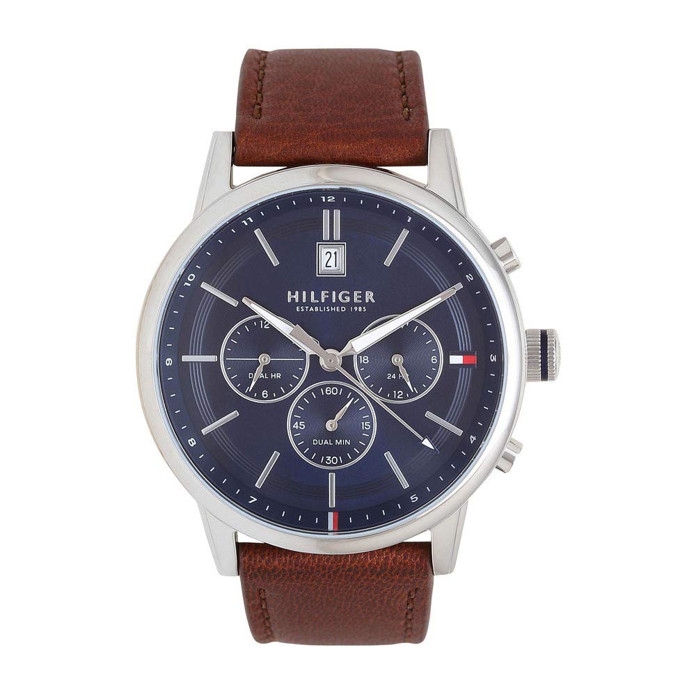 Tommy Hilfiger Mens Chronograph Watch - TH1791629 (Blue_Free Size)