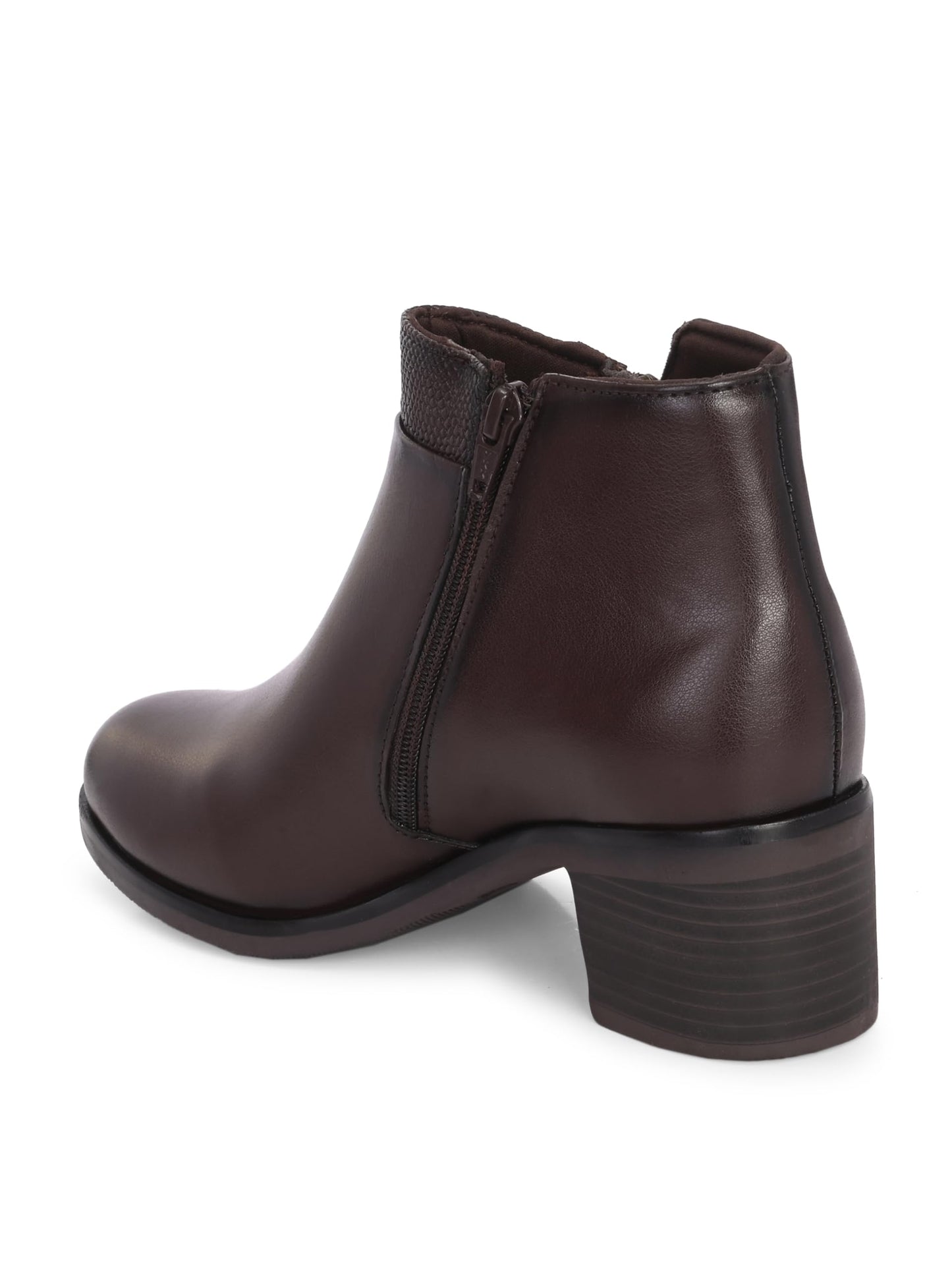 Delize Brown women Mid Heel derby Boots 67123-40